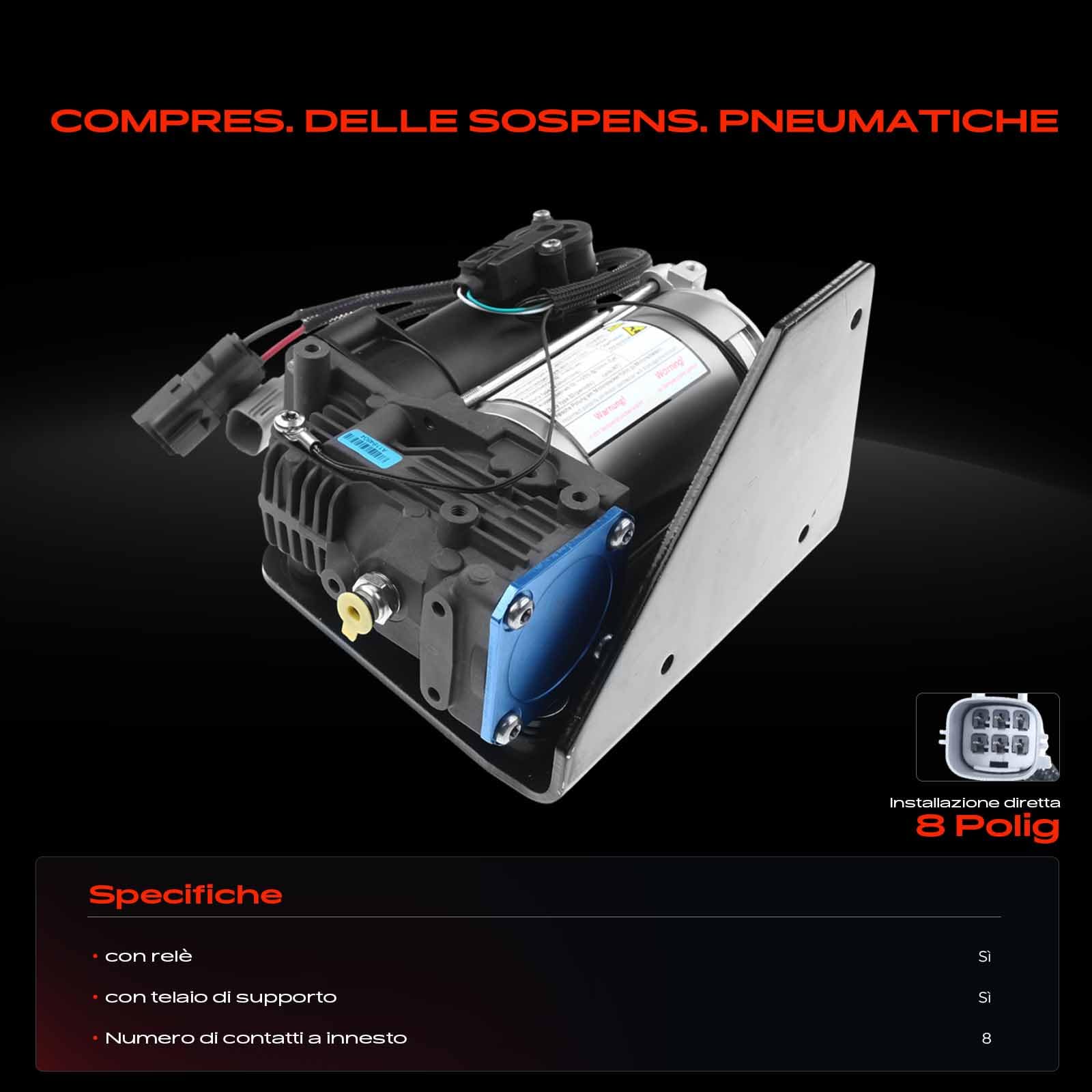 Frankberg Sospensioni pneumatiche Compressore Compatibile con R.a.n.g.e R.o.v.e.r Sport L320 Discovery IV L319 Discovery III L319 Replace# LR061663