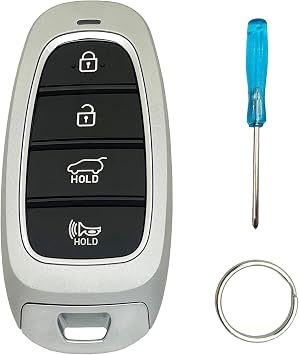 Smart Key Fob Cover Case Shell Fit for Hyundai 2021-2022 Sonata Nexo Santa Fe Tucson Keyless Entry Remote Casing 4 Buttons