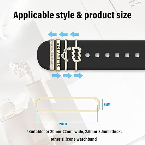 Miniatura 5 de Correa para Samsung Galaxy Watch Ultra y 7, 6, 5 y 4 con dijes de constelaciones, correa de silicona con dijes, accesorios para reloj 765 ProWatch 4