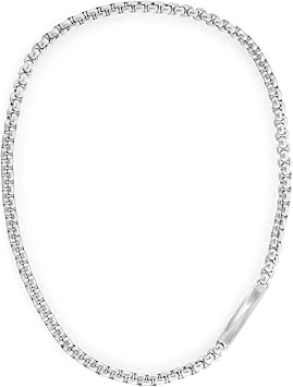 Calvin Klein Mens Jewelry - Iconic ID Necklace - Stainless Steel - Modern Statement Accessory - Gift for Him