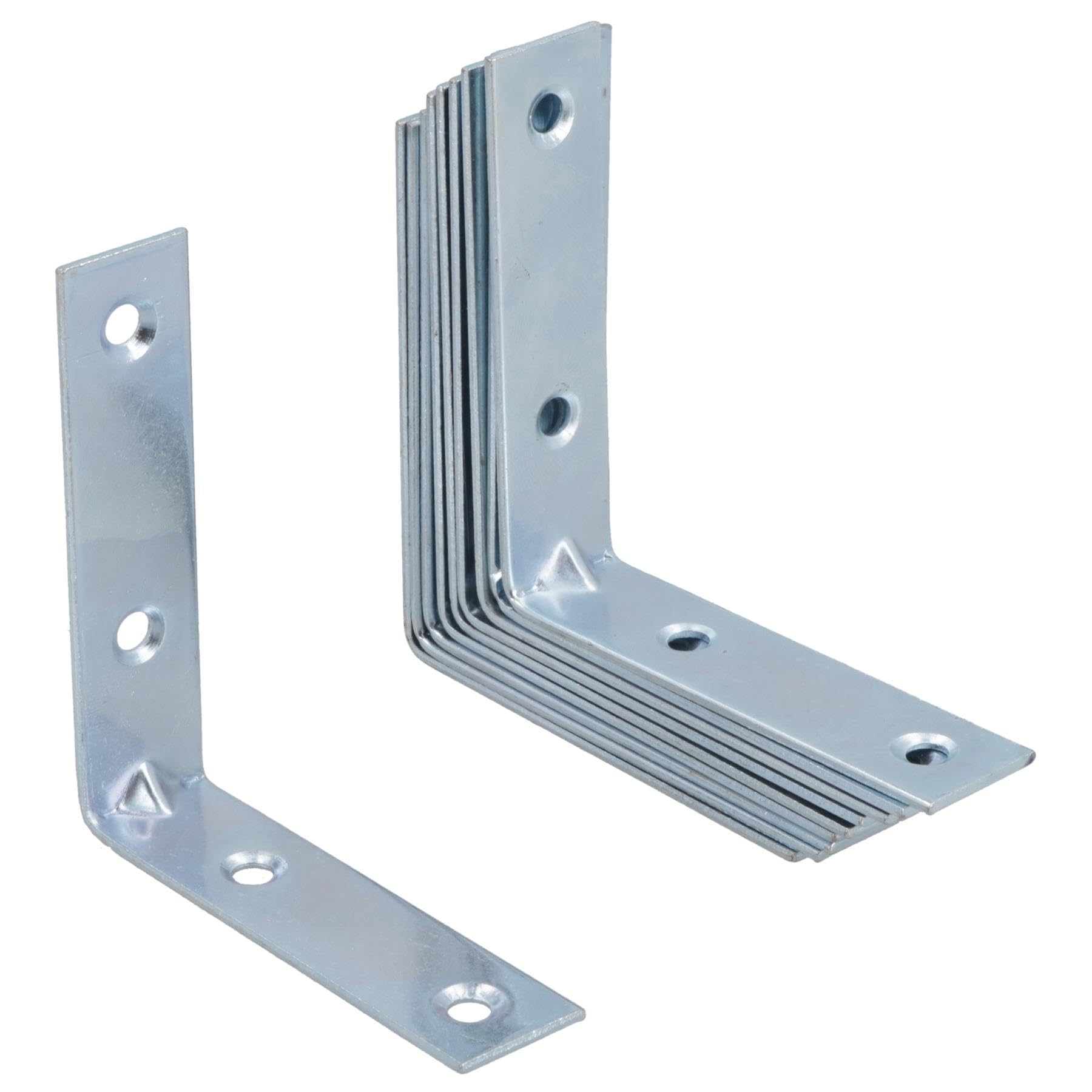 AB Tools Corner Bracket Fastener Brace Mending Reinforcing Plate 75mm X 75mm 10Pc from B&Q