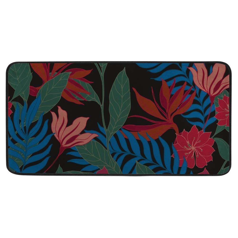 Tapis de cuisine antidérapant 100 x 50 cm confortable motif oiseaux volants