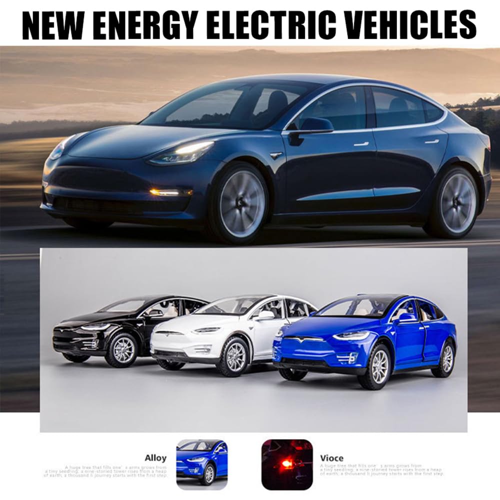 1:32 Scale Car Model X Alloy Diecast Pull Back Electronic Toys with Lights and Music, Mini Vehicles Toys for Kids Gift 4