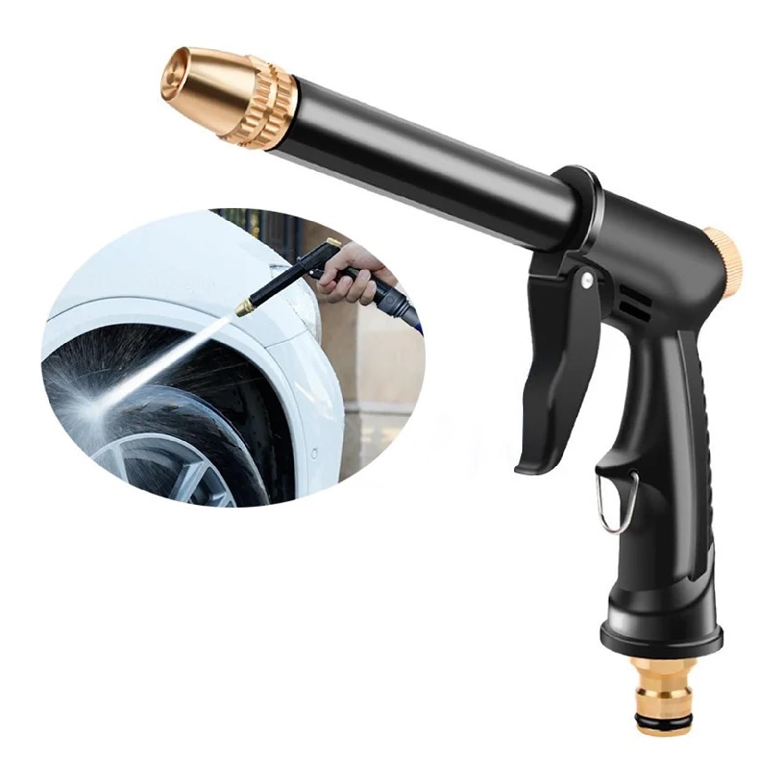 Pistolet d'arrosage avec embout multi-jets, Eau haute pression for lavage de voiture, arrosage jardin, pulvérisation réglable(1 Set)