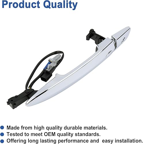 Miniatura 5 de Manija exterior exterior cromada para puerta (lado delantero izquierdo del conductor), con sensor y sistema de entrada inteligente sin llave,