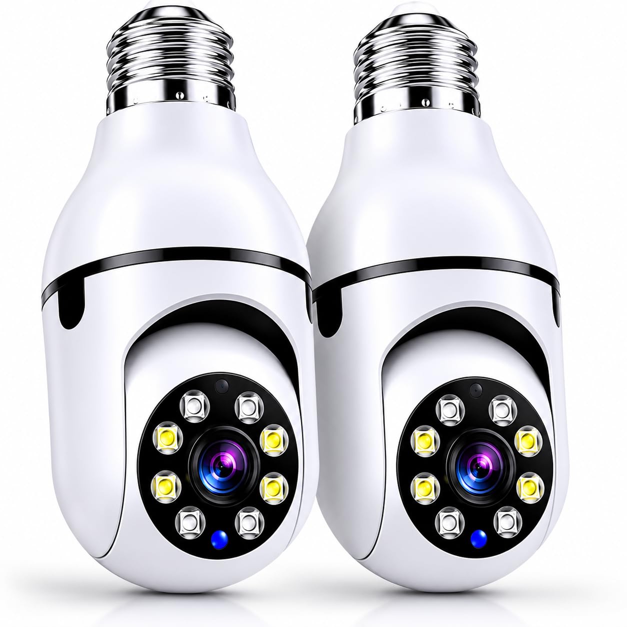 360° Smart WiFi Security Camera with Bulb Holder | Dual Lens PTZ CCTV Camera | WiFi | AI Detection | Two-Way Audio | Night Vision | Motion Alert | SD Card & Cloud Support (2, Single Camera)-picture-24