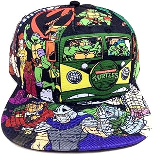 Teenage Mutant Ninja Turtles All Over Print Cartoon Snapback Black