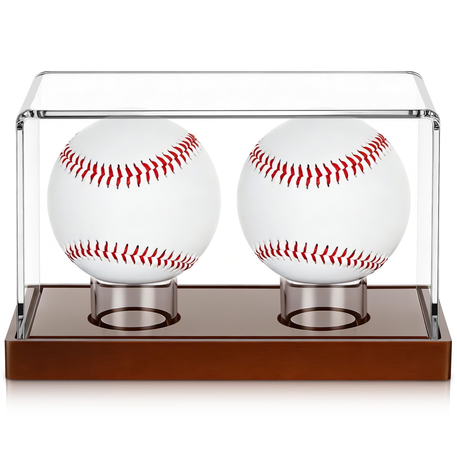 Weysat Baseball Display Case 2 in 1 Clear Cube Baseball Holder