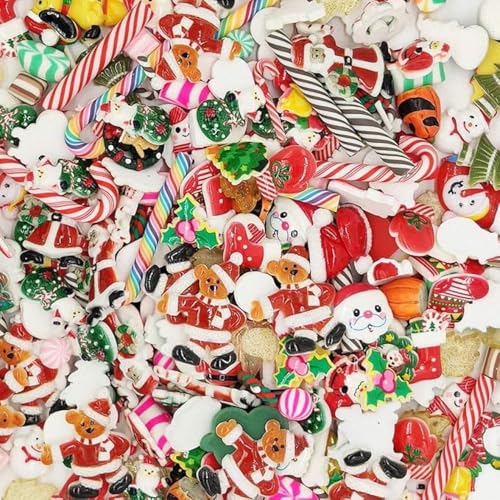 Image of Ulalaza 50pcs Slime Charms Mixed Set Resin Flatback Making Supplies For DIY Craft Making And Ornament Scrapbooking Beads Assorted Candy Fruit Cake Ornament