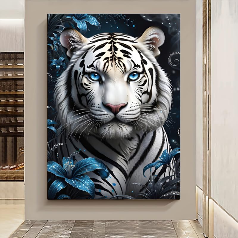 Tableau abstrait tigre moderne toile décoration murale salon - 4