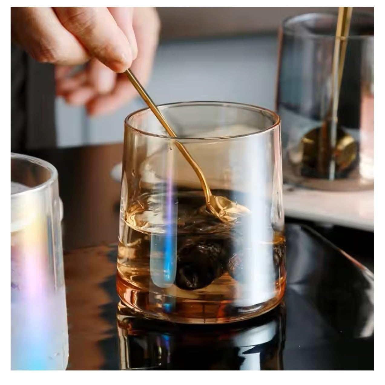 PrimeWorld Premium Amber Color 300ml Drinking Glasses – Set of 6 Vintage Glassware for Water, Juice, Cocktails, Mocktails, Whisky & All Beverages | Everyday Use & Gift Option PrimeWorld Premium Amber Color 300ml Drinking Glasses – Set of 6 Vintage Glassware for Water, Juice, Cocktails, Mocktails, Whisky & All Beverages | Everyday Use & Gift Option