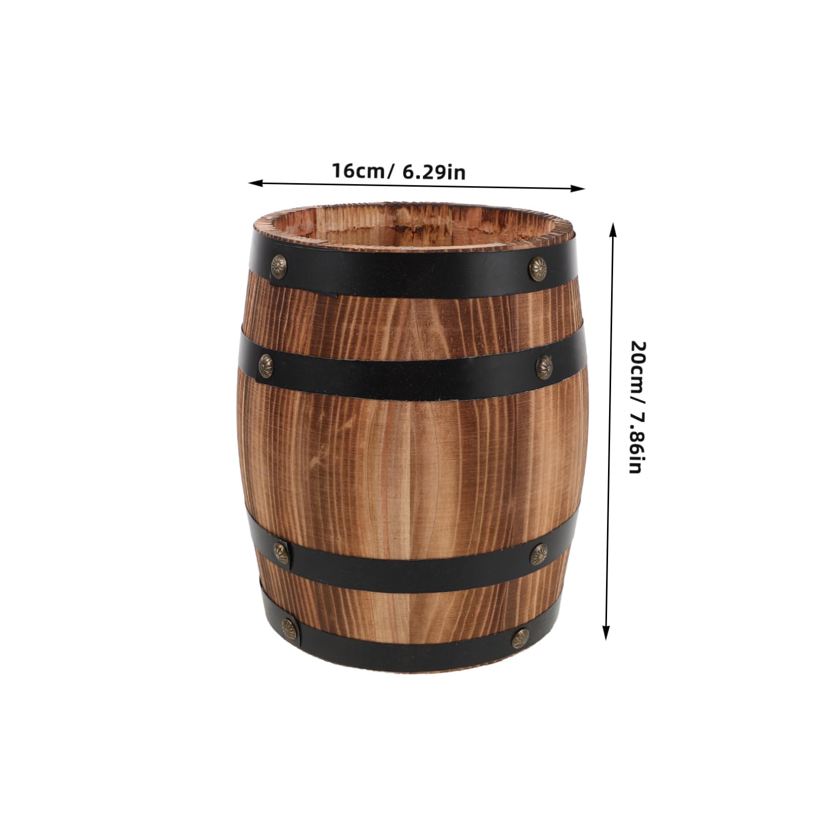Soporte Rústico de Madera para Utensilios Barril Compacto para Cucharas Tenedores y Palillos Organizador de Cocina Funcional y Duradero