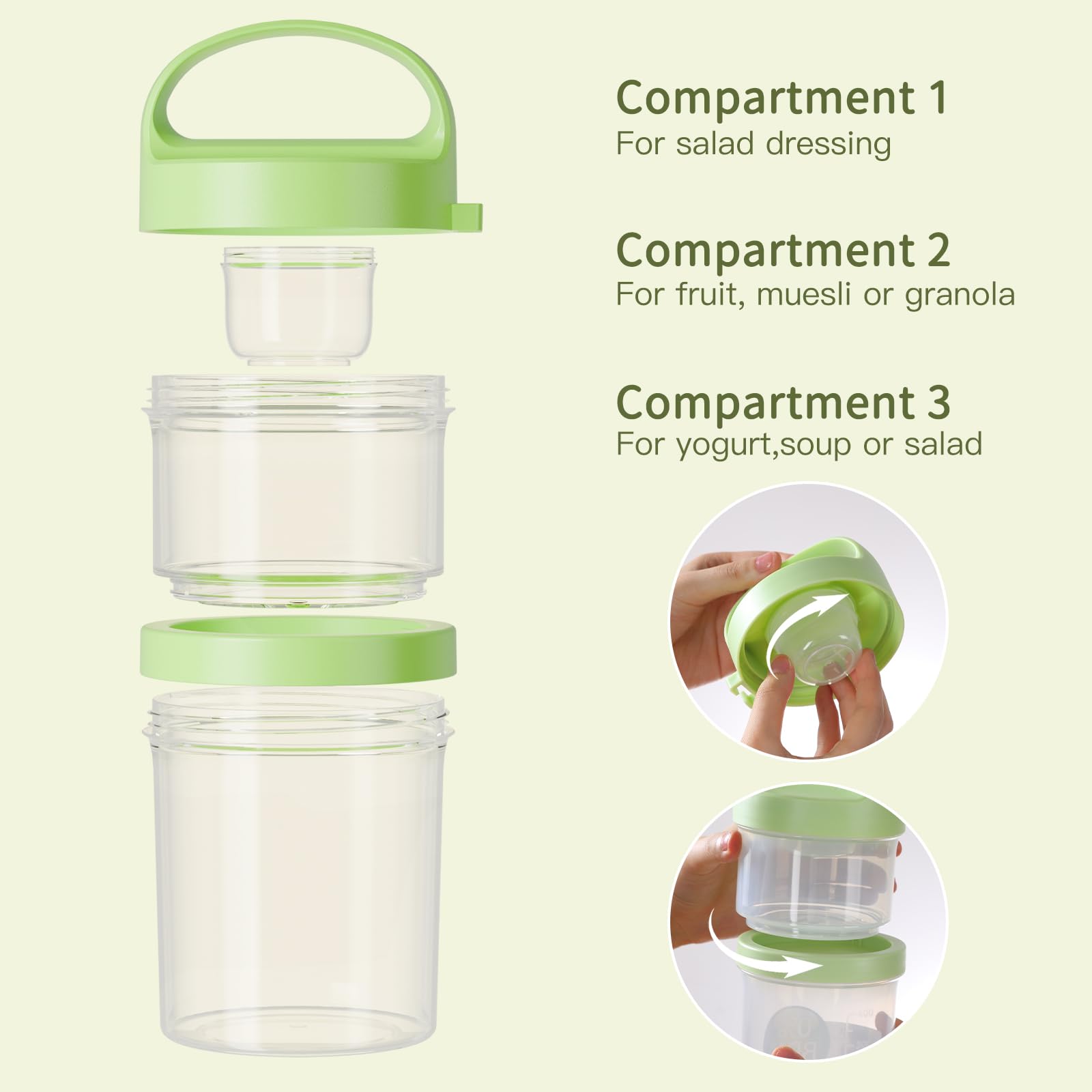 LUXEAR Confezione da 4 barattoli e contenitori per alimenti colorati
