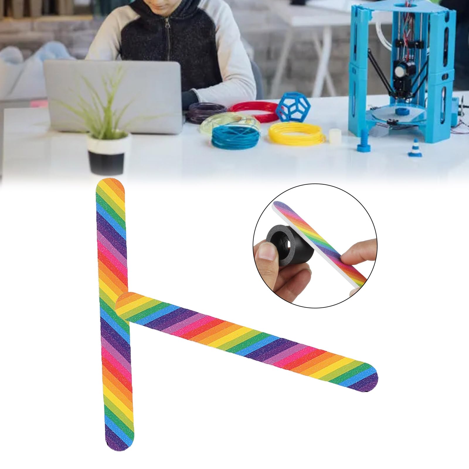 Lot de 10 outils de ponçage précis pour modèles imprimés en 3D, finition lisse, ensemble d'outils de polissage, bâton de ponçage