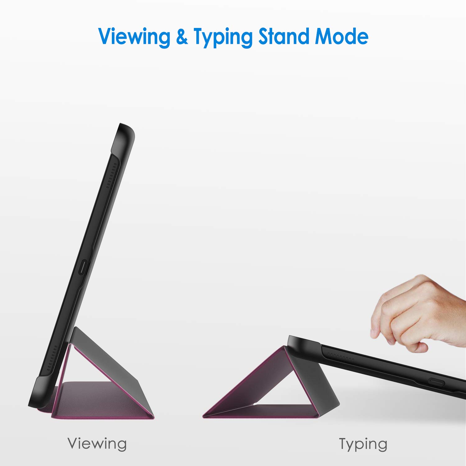 JETech Case for Samsung Galaxy Tab A 10.1 2019 (SM-T510/T515), Slim Stand Hard Back Shell Cover with Auto Wake/Sleep (Purple)