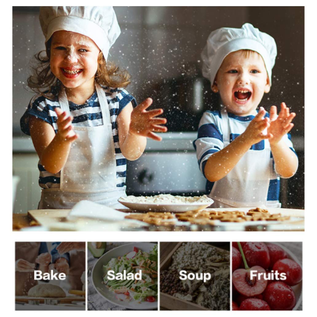Balanza Digital de Cocina y báscula multifunción con Recipiente extraíble, báscula precisa para Hornear Alimentos de 5 kg (11 LB), fácil Almacenamiento.,