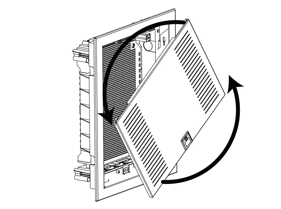 Kommunikationsverteiler Multimediaverteiler Unterputz Verteiler Stahltür IP30 (717 x 346 x 92)