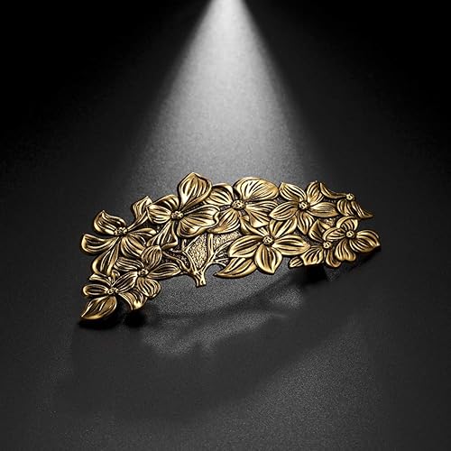 Miniatura 2 de Pasadores de metal, horquilla de flores y mariposas, grandes hechas a mano, pinzas para el cabello para mujer