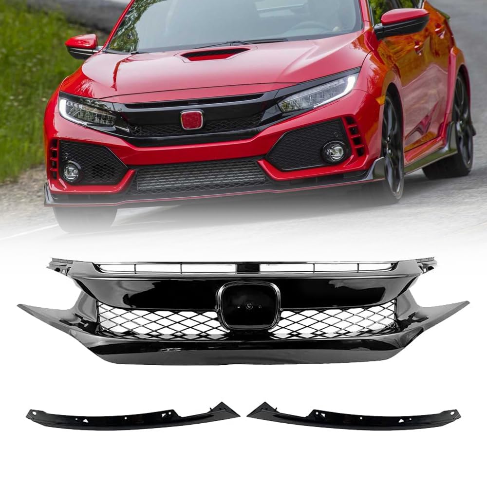 Grille Compatible For Honda Civic Front Bumper Grill 2016 2017 2018