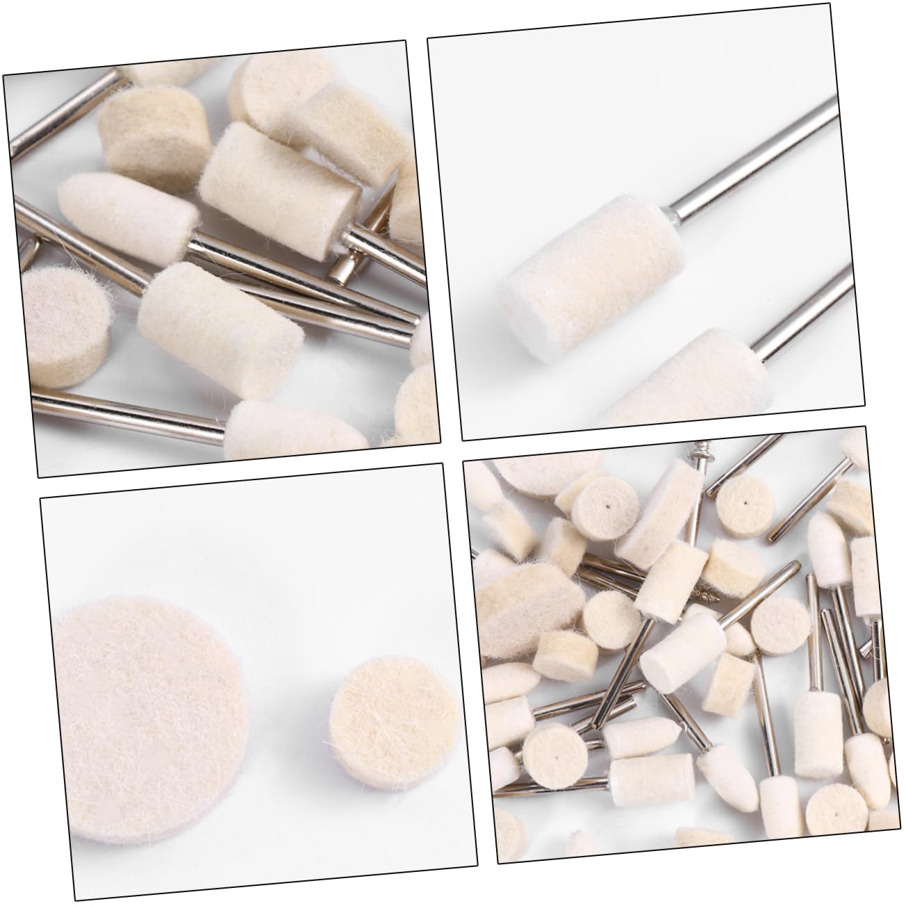 ORFOFE 129pcs Felt Polishing Wheel Buffing Pads for Metal Polishing Tools for Rotary Grinders Lightweight Easy to Use for Polished Finishes