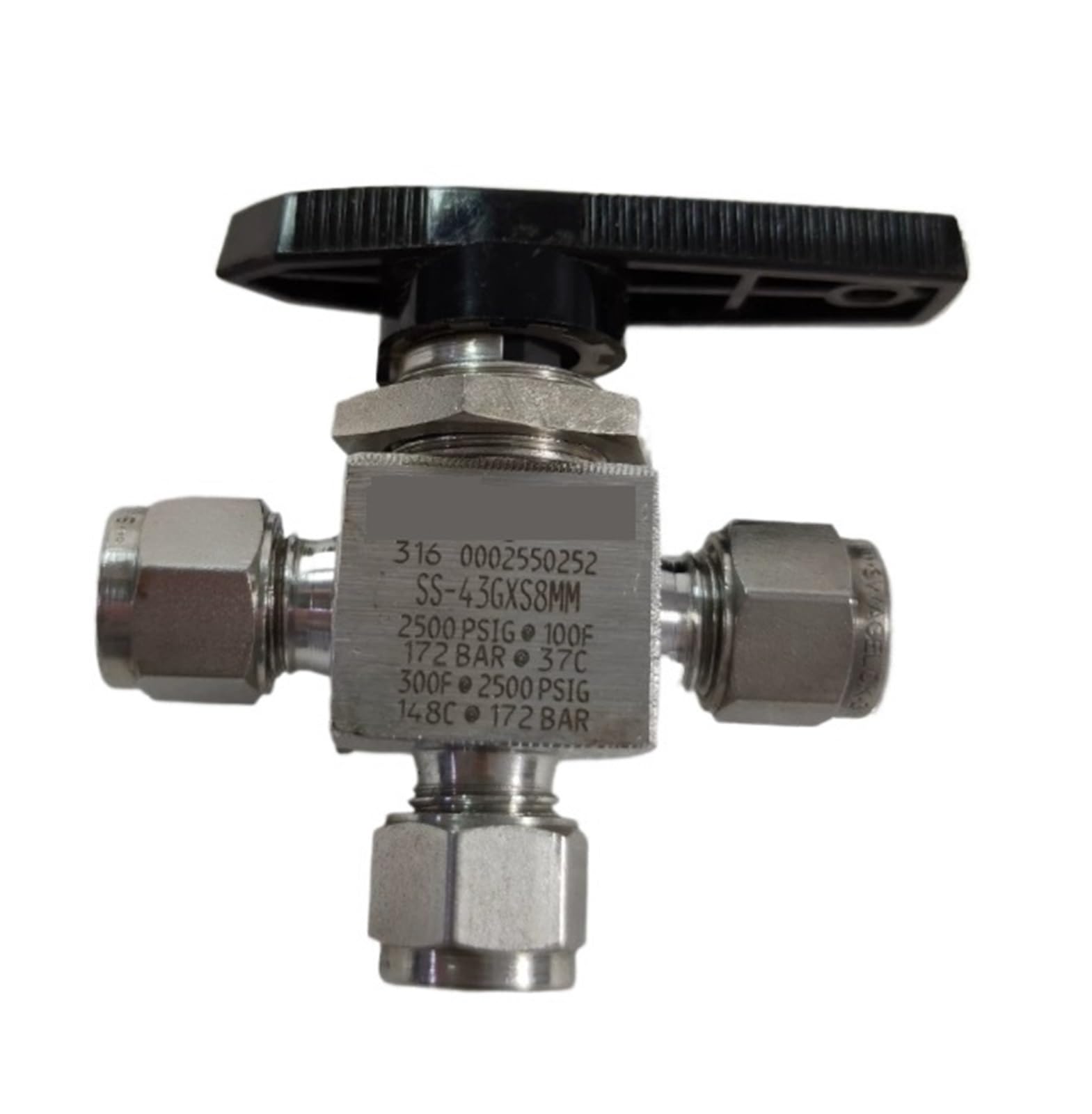 Hqdrcy One Color 3-Way Ball Valve Ss-43Gxs8mm 8Mm For Industrial Automation