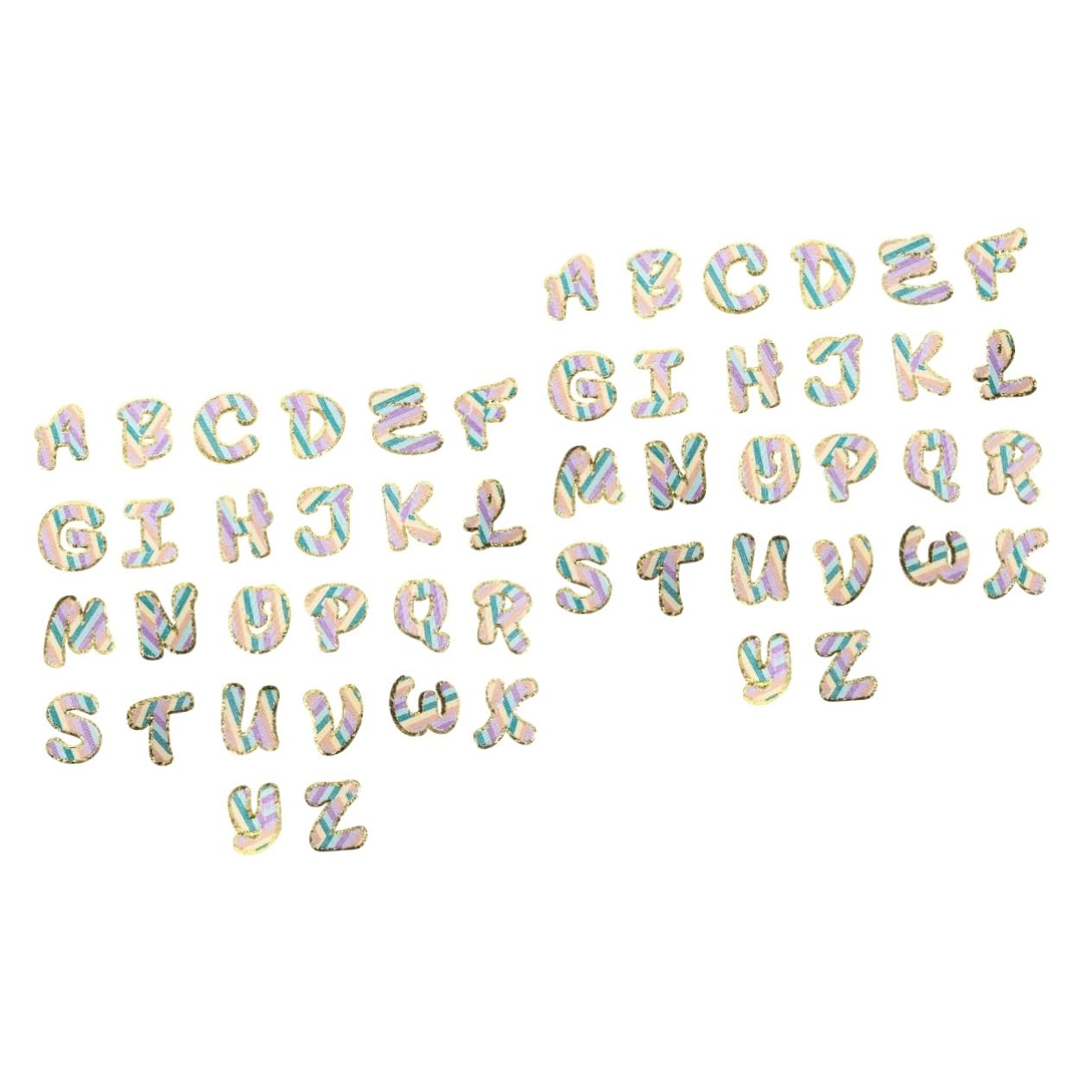 Gadpiparty 2 Set Toppe Termoadesive Alphabetiche Per Riparazione Abbigliamento Patches Colorati Per Decorare Vestiti Ricamate Per Jeans E Accessori Per Personalizzare Capi 26 Pezzi*2