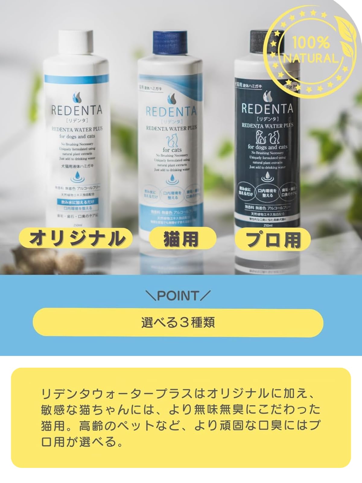 Amazon | 飲水に混ぜるだけ！犬猫用 口臭ケア用液体ハミガキ リデンタ