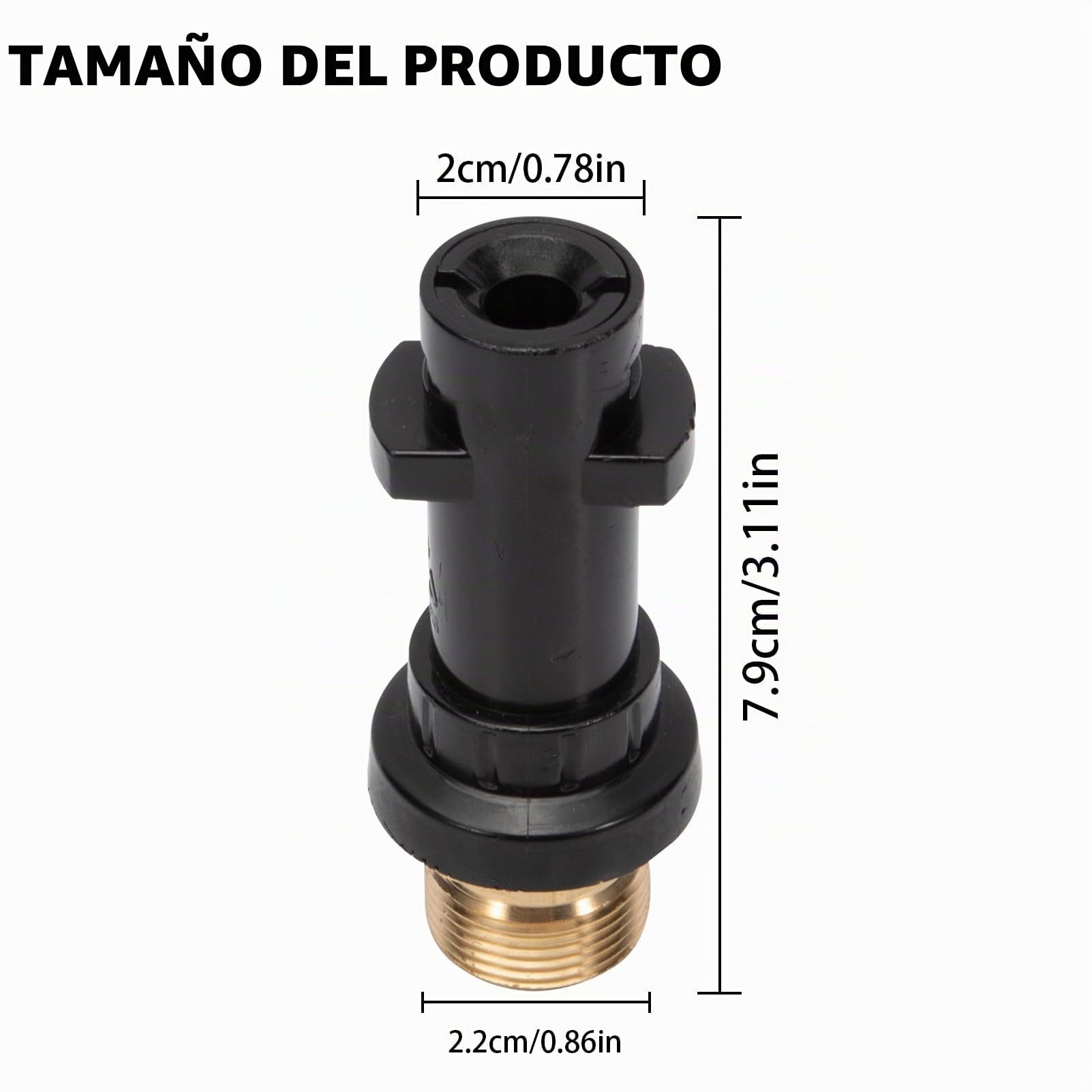 Adaptador M22 Kärcher para limpiador de alta presión Karcher K2 K3 K4 K5 K6 K7 para sistema de conexión Home & Garden