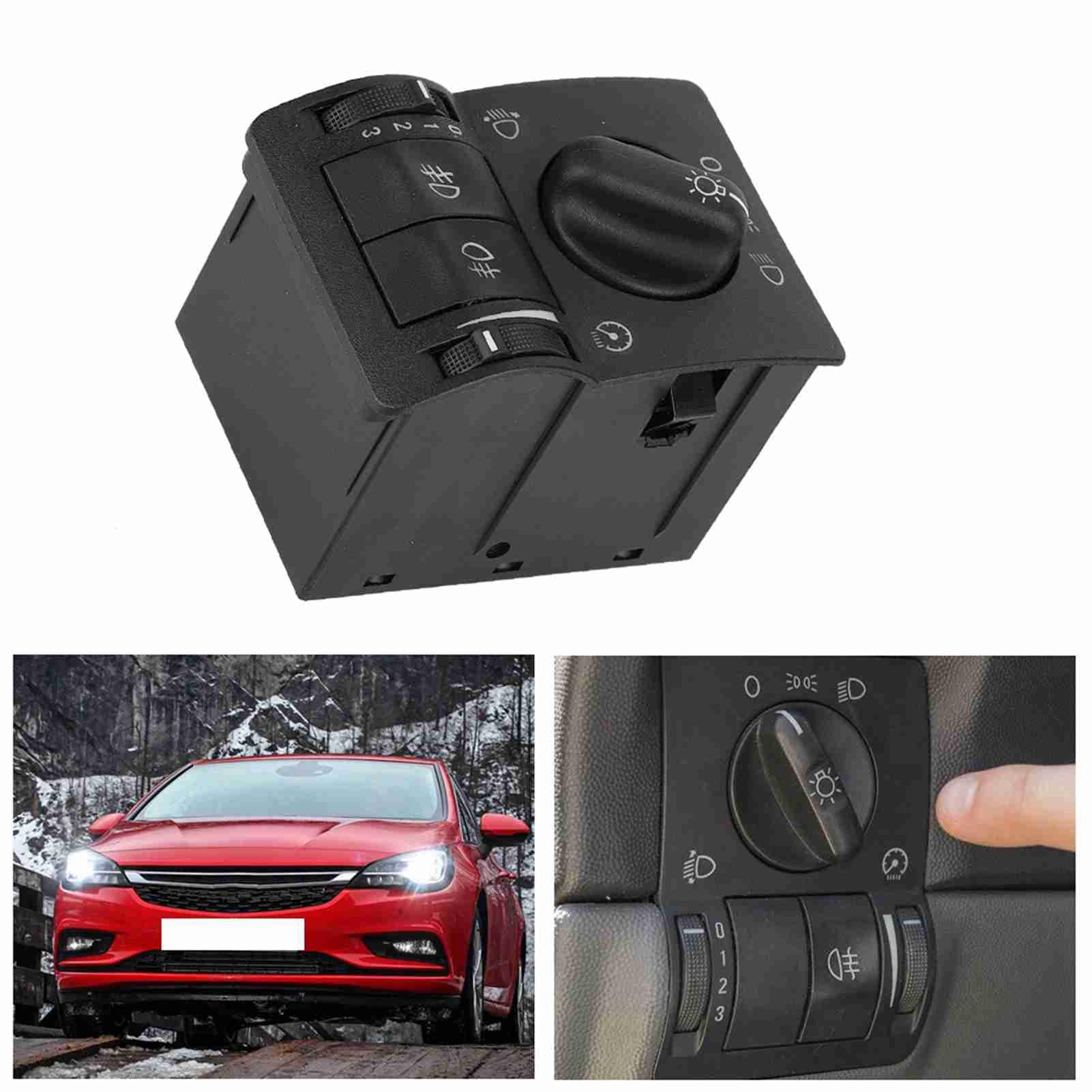 Botón Interruptor Faros Antiniebla Automóvil Repuesto Universal para Pieza Control de Luces Antiniebla Principal de Vehículo Reemplazo