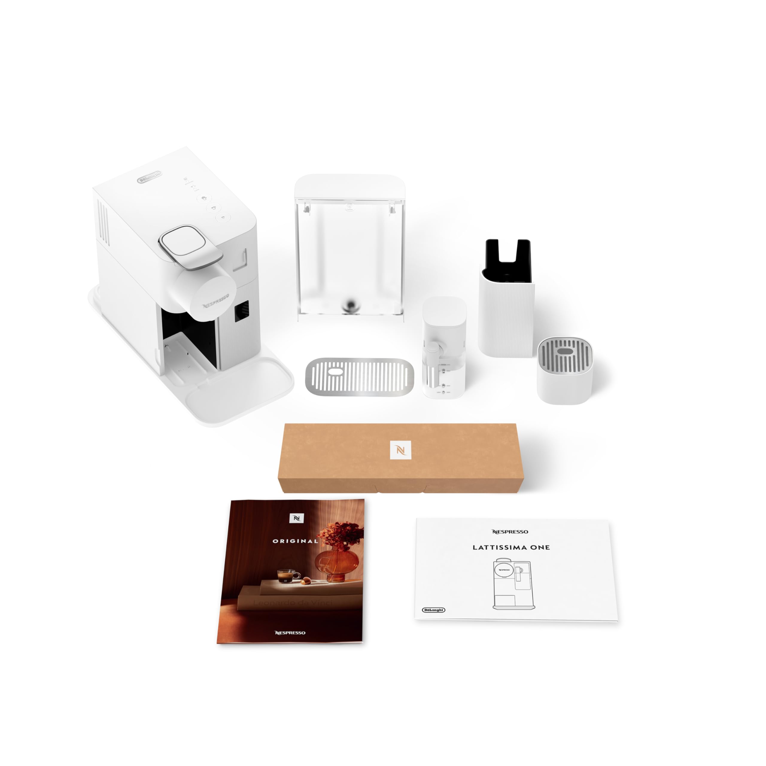 De'Longhi Nespresso Lattissima One Kaffeemaschine, Porcelain White, EN510.W