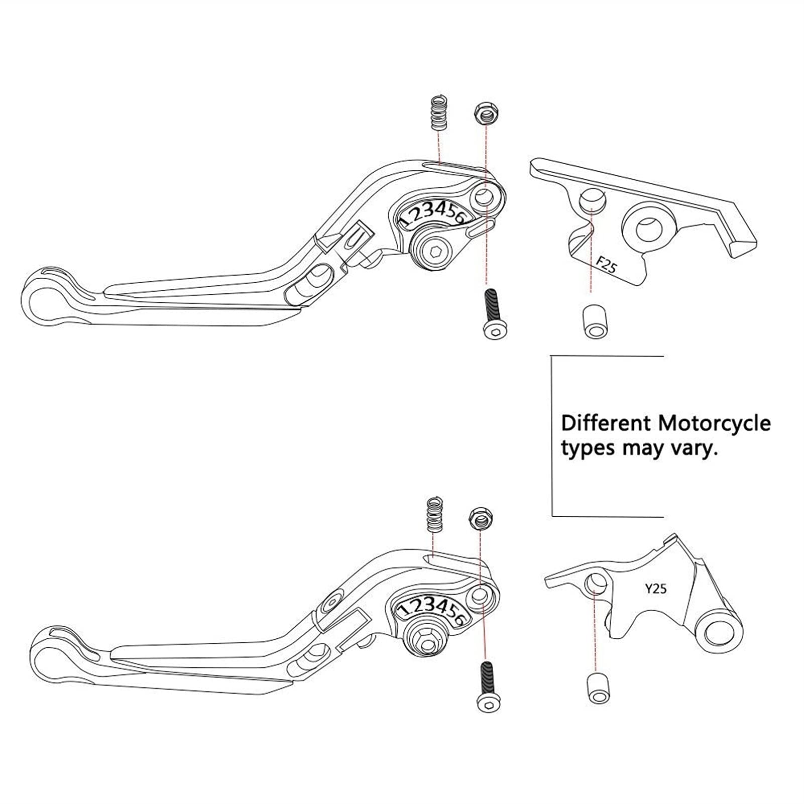 CHEVVY Freno Leva della Frizione del Freno Allungabile Pieghevole del Motociclo Regolabile per K-ymco Downtown 125/200/300/350 300i 350i I CNC del Motociclo (Color : 8)
