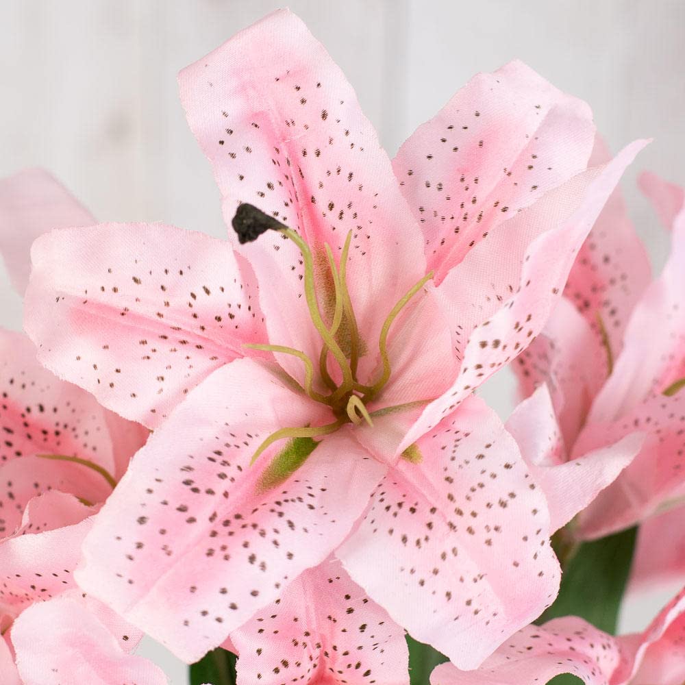 Amazon.com: Factory Direct Craft Pink Artificial Tiger Lily Bush - Tiger  Lilies Silk Flower Bush for Spring Summer Floral Arrangment : Home & Kitchen