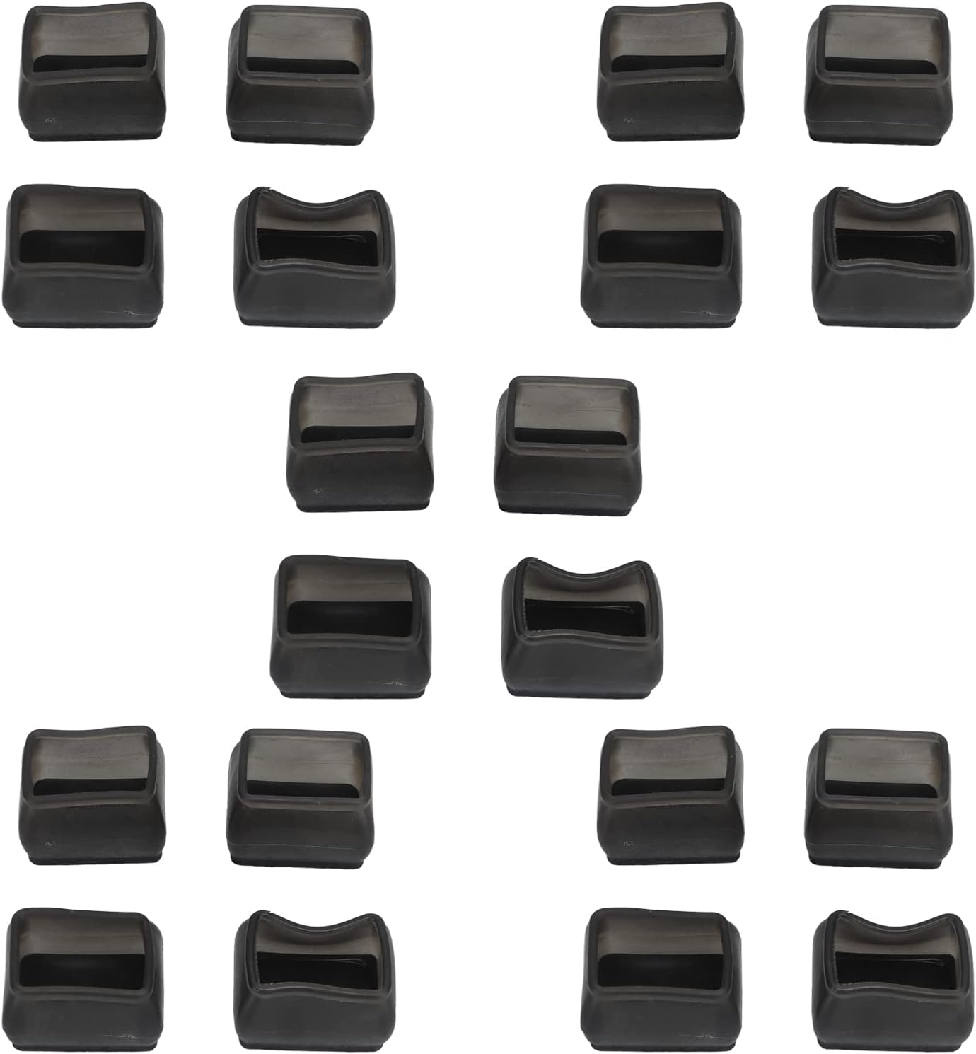 20 Pcs Chair Leg Floor Protector, Rectangular Silicone Felt Mat for Furniture, with Scratch Proof Noise Reduction, for Wooden Floor Tile Chair Table (S)