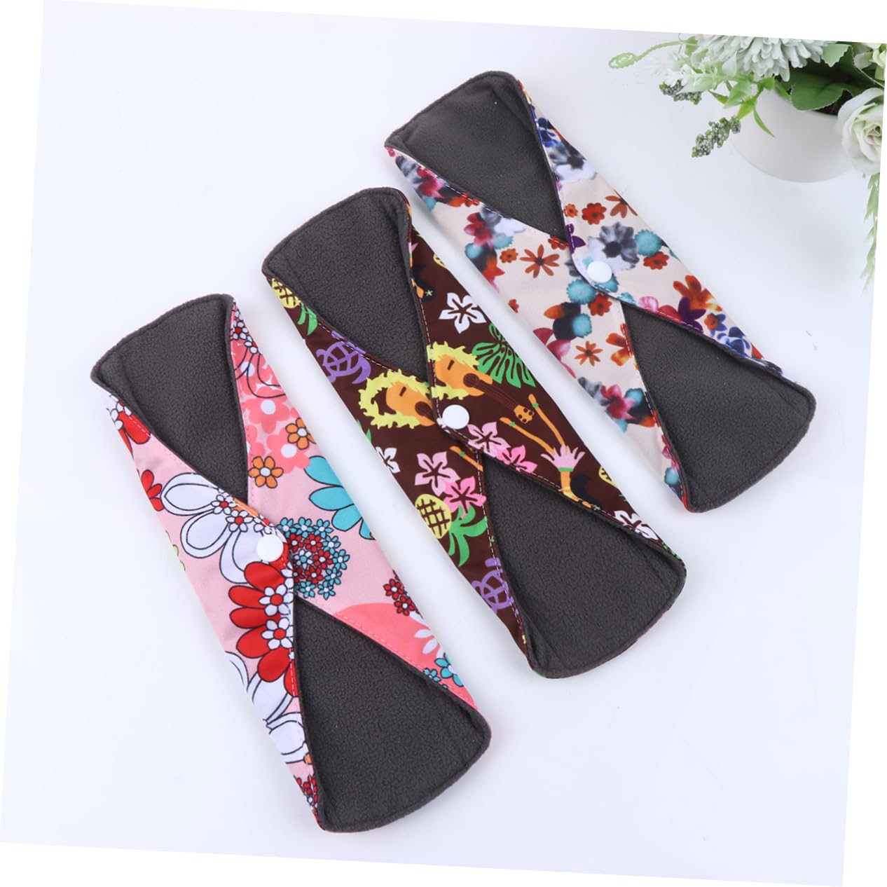 FOMIYES 8pezzi Assorbenti Igienici Lavabili in Cotone per Donna Traspiranti con Materiale Bambù Riutilizzabili e Resistenti Pratici e Ecologici