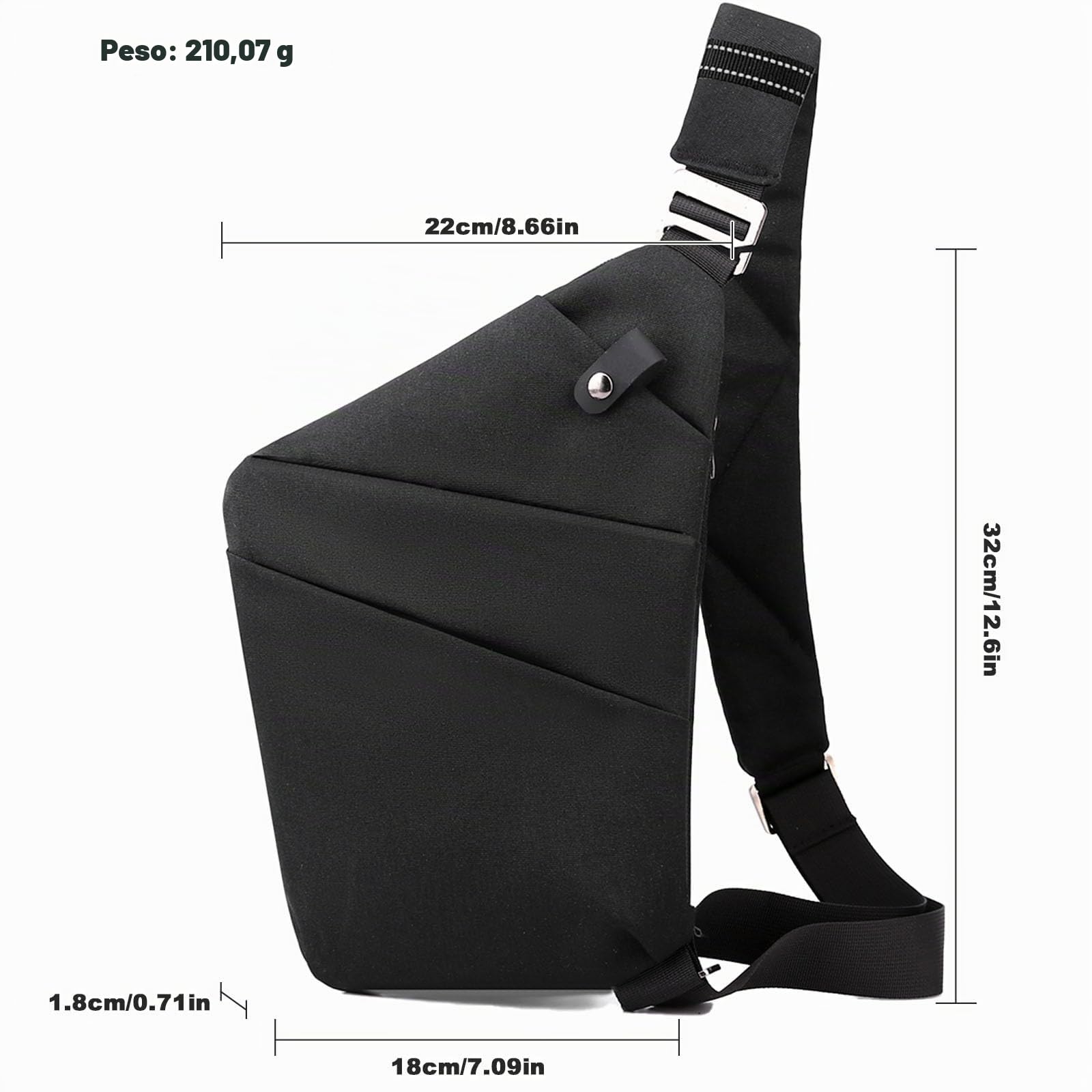 Bolsa de viaje antirrobo, bolsa cruzada de gran capacidad con un hombro, bolsa cruzada ligera para viajes, deportes