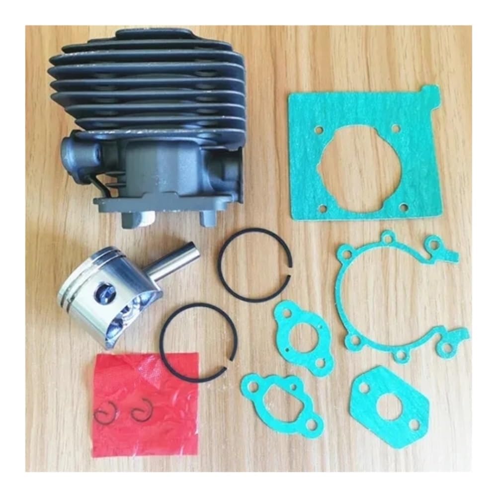 Kit de pistón de Cilindro de 40mm y Junta Completa Compatible con desbrozadora OM43 OM44, cortadora Zylinder con Clips de Pasador de Anillo de pistón