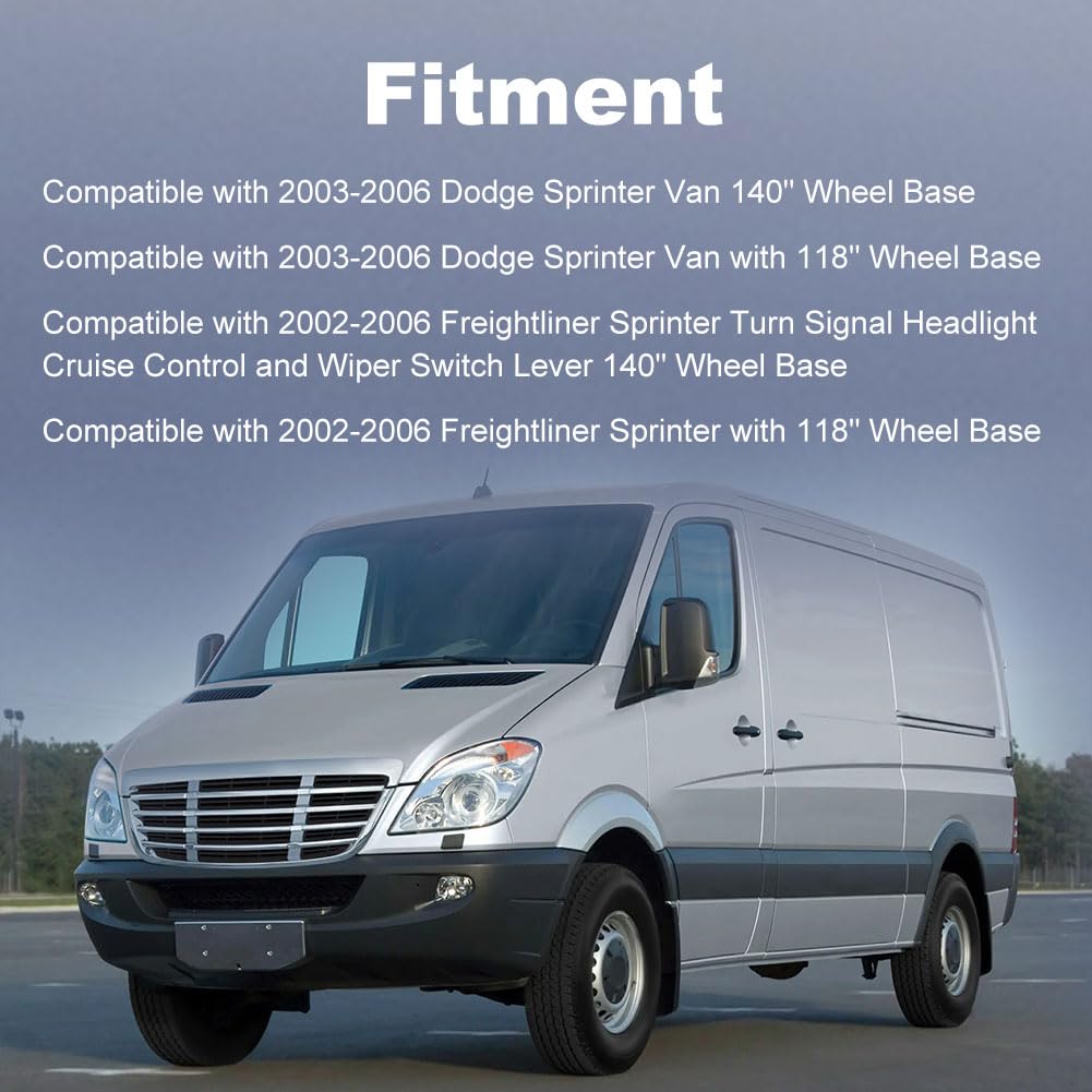 JDMON Turn Signal Switch Compatible with Dodge Sprinter 2003-2006 Multifunction Combination Switch Replace 5103745AA