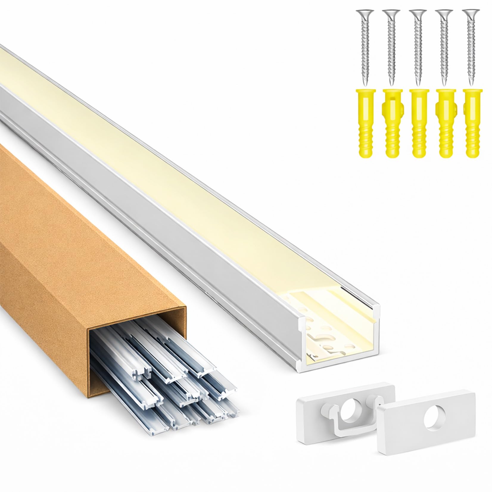 Profil LED 1M 6 sztuk 20 × 10 mm