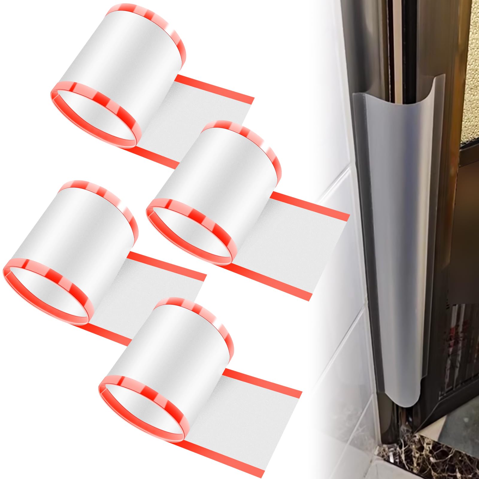 Lot de 4 protections anti-pincement de doigts pour enfants - 17 x 120 cm - Protection anti-pincement de porte - En plastique - Protection anti-pincement des doigts - Pour maternelle, salle de classe