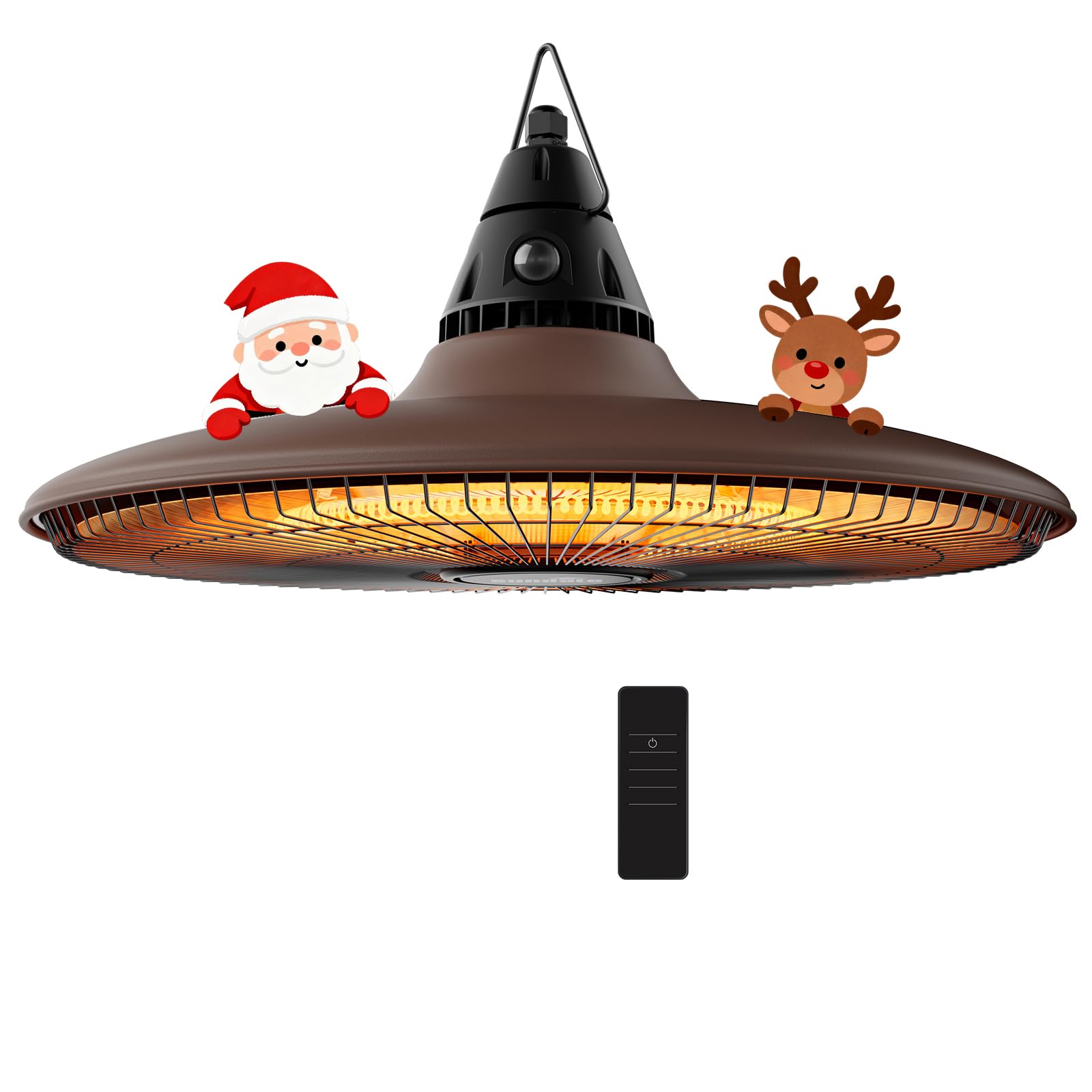 sundate Hanging Heater, 1500W Outdoor Electric Patio Ceiling Heater with Remote