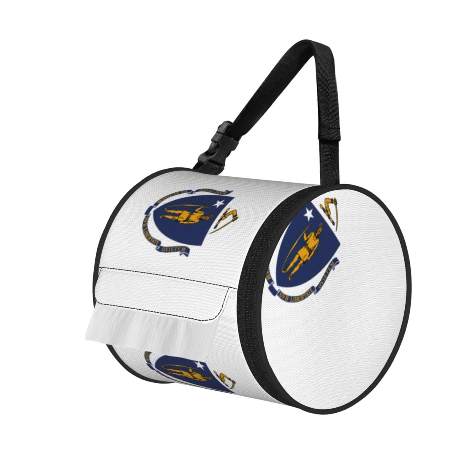 Massachusetts State Flag Print Fashion Tissues Organizer Box, Hanging Tissue Holder For Purse Coins For Car Office Daily Outing