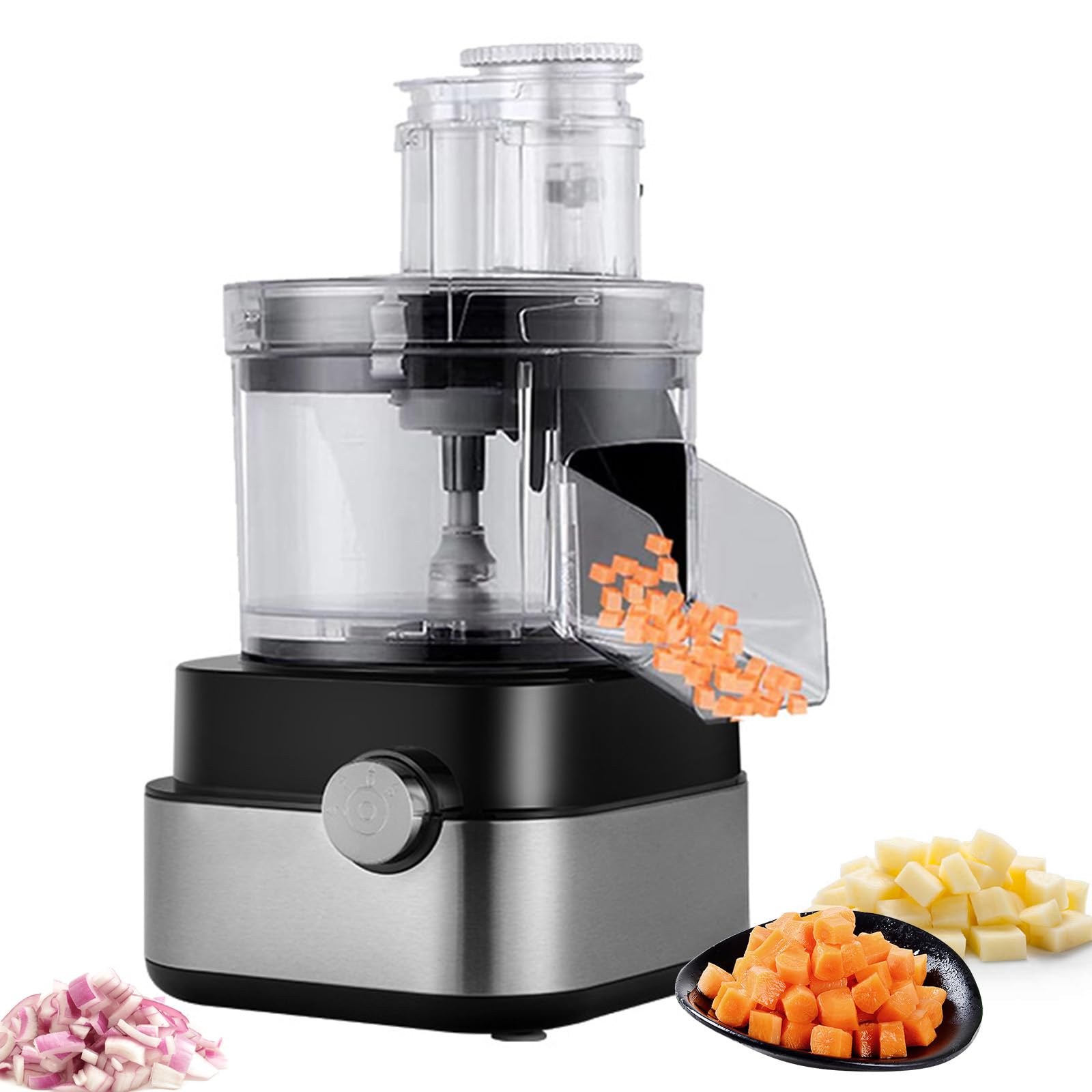 Vickyyy Electric Vegetable Diced Grater Professional Capacity 5000ml Stainless Steel Food Processor for Commercial Use at Home Restaurants