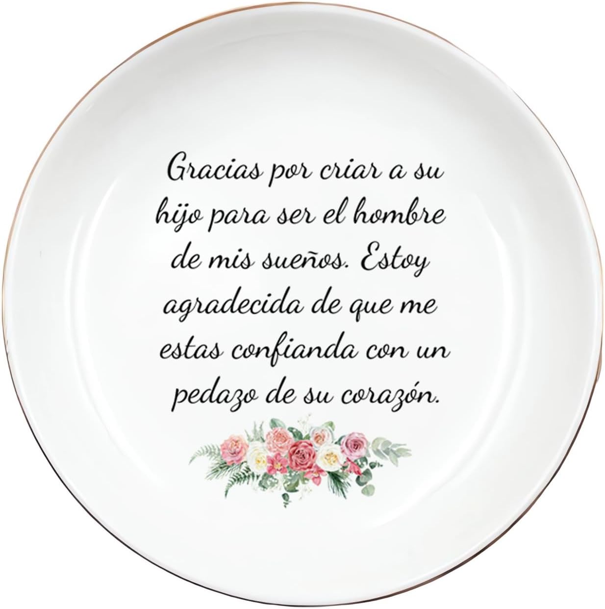 Gracias Suegra Ring Dish, Spanish Mother in Law Jewelry Holder, Mother of the Groom Keepsake, Second Mom Appreciation Present, Future Mum Trinket Tray, Regalo Para Suegra