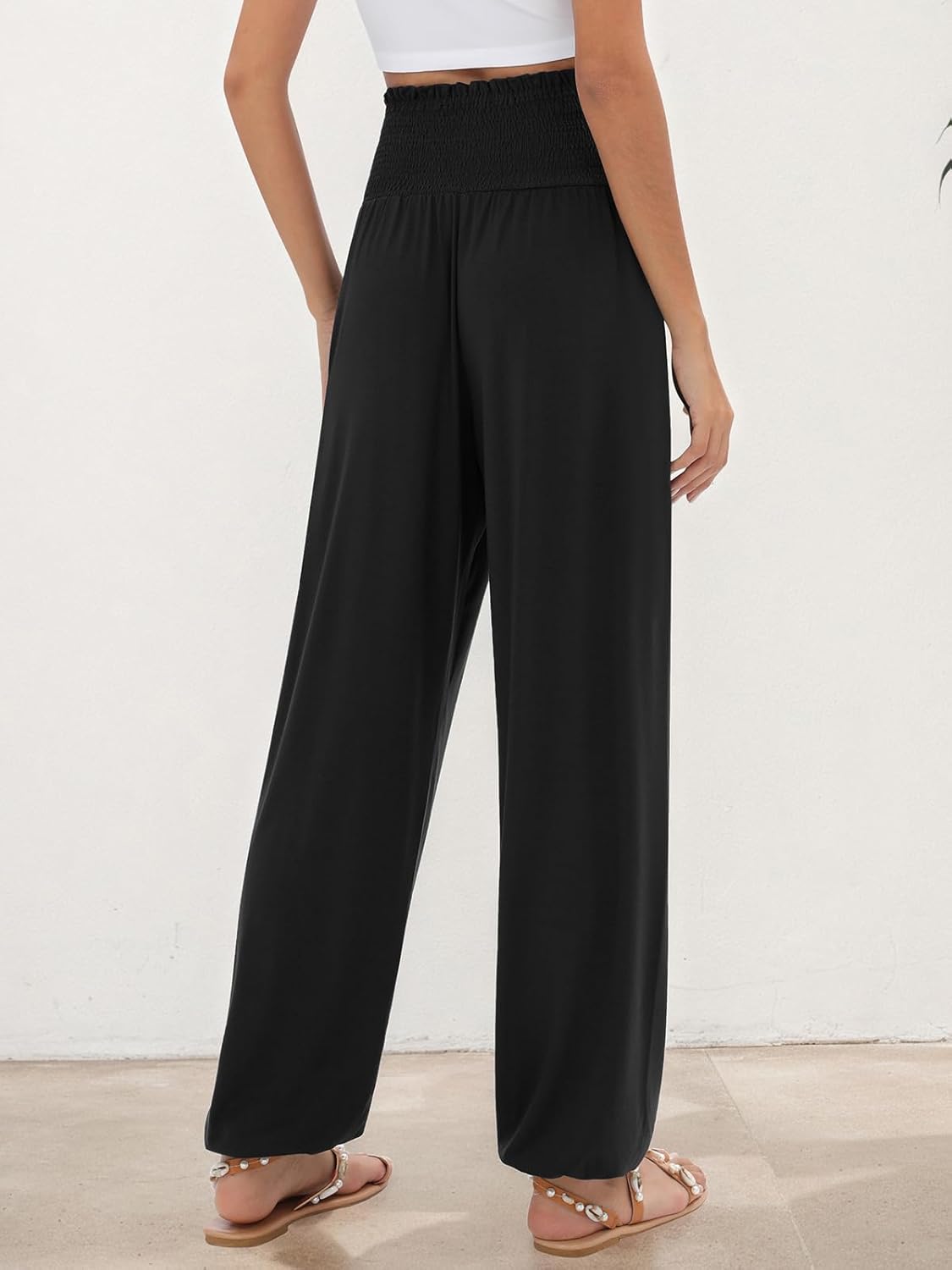 QIANXIZHAN Women's Harem Pants, Joggers Sweatpants Lounge Yoga Boho Clothes with Pockets - Image 2