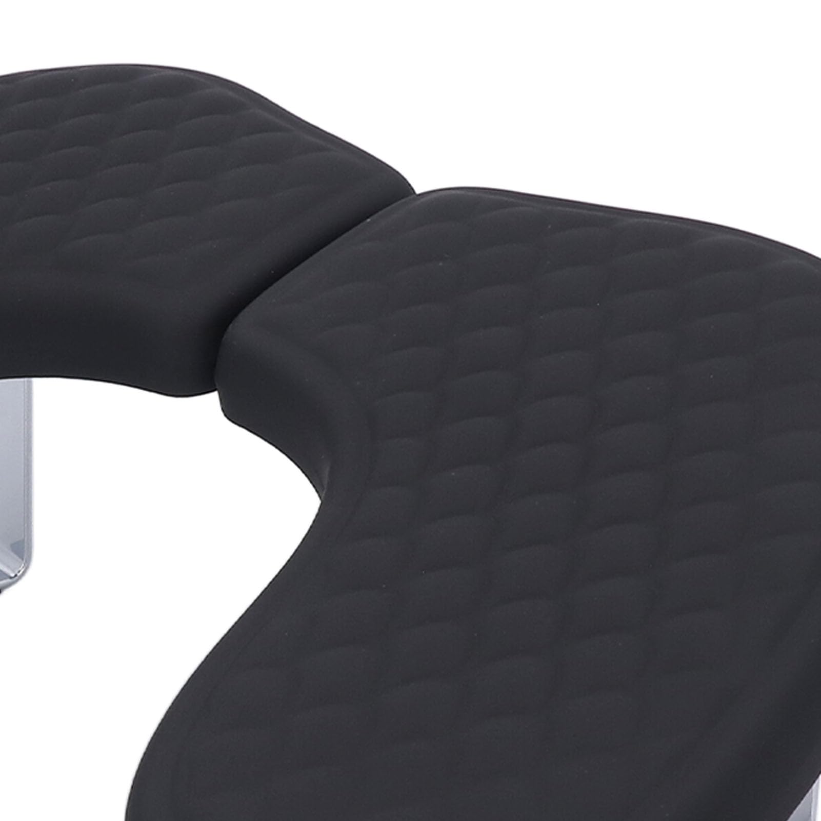 Cryfokt Reposabrazos para Uñas Cojín de PU Suave en Forma de U para una Cómoda Experiencia de Manicura en Casa o Salón 2 Unidades (BLACK)