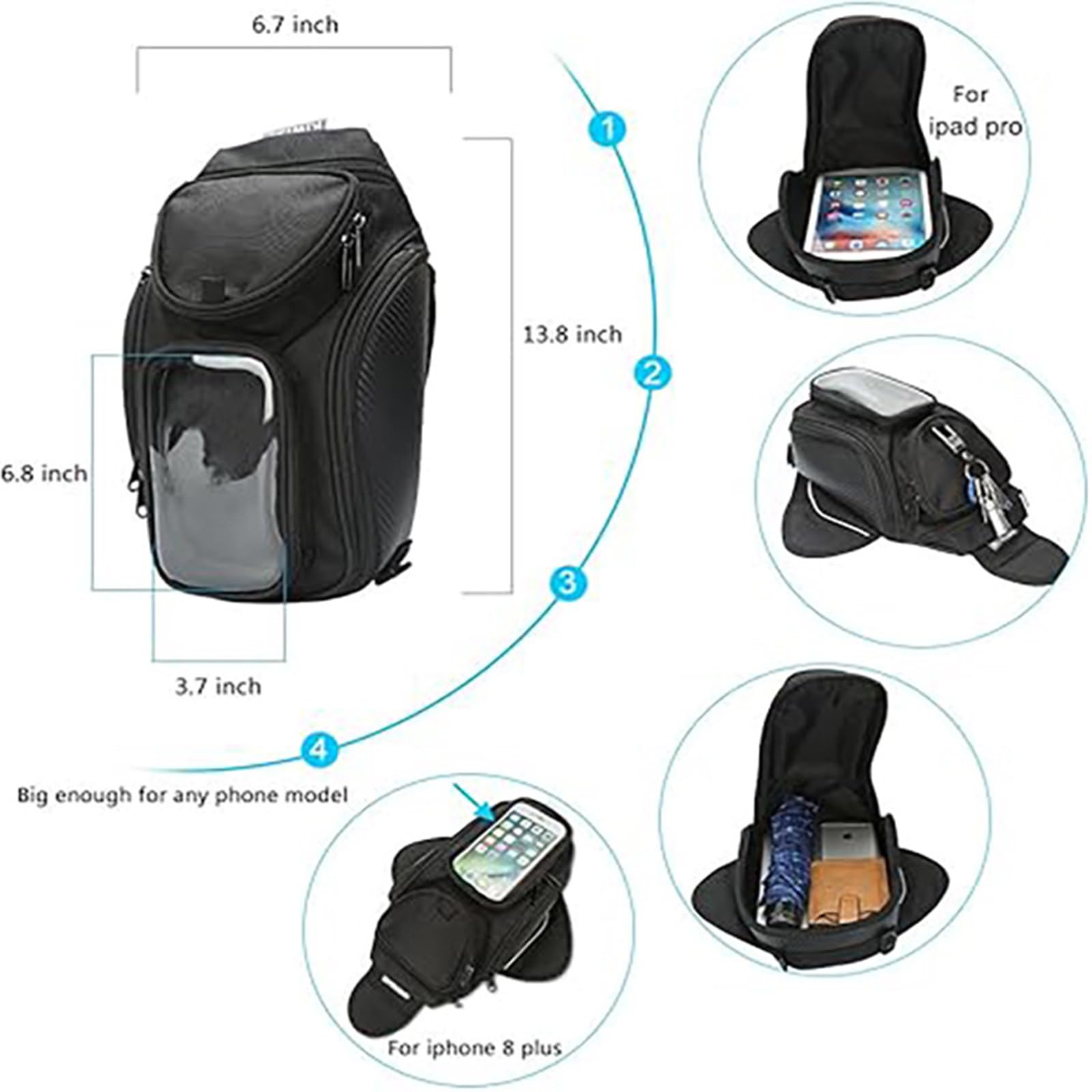Bolsa deposito Moto para Kymco Ak550 AK 550