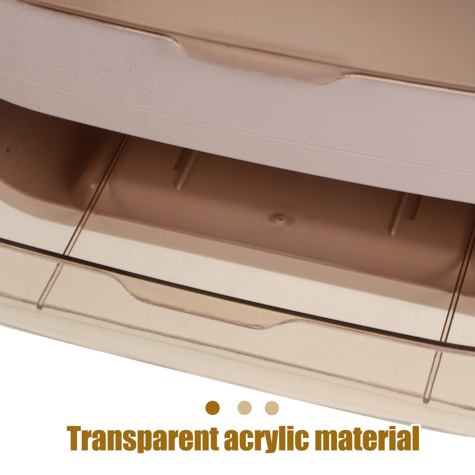 Organizador de Maquillaje Grande con Tapa, Abs, Portátil para Tocador