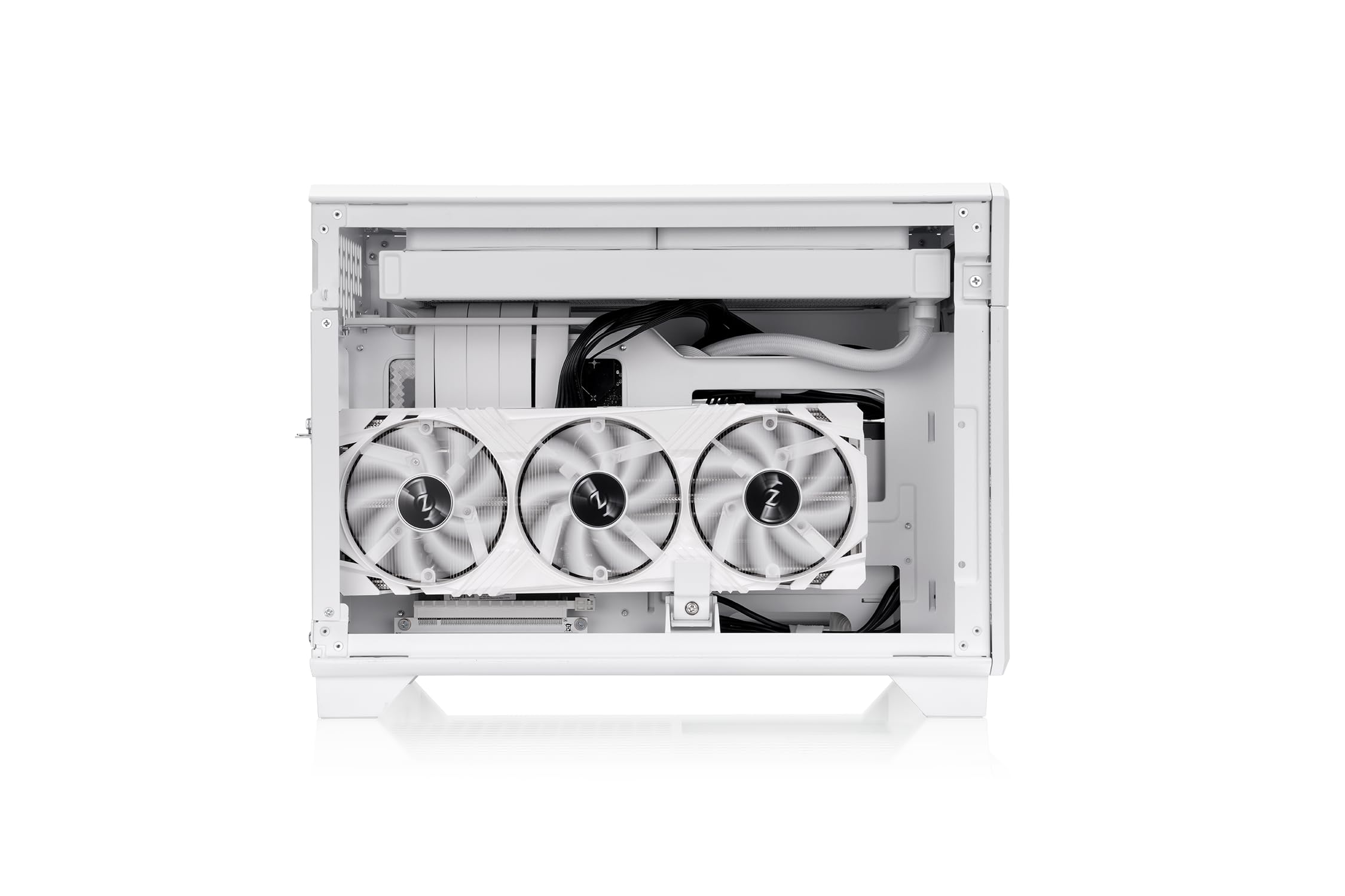 Thermaltake TR100 Boîtier PC Mini-ITX Compact Double Chambre, PCIe 4.0 Riser Inclus, Neige