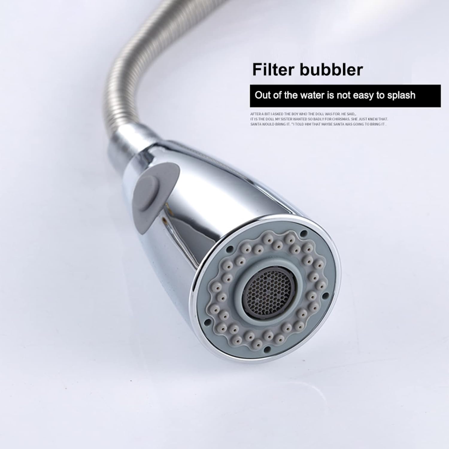 Kitchen Sink Faucet with Pull Down Sprayer,360 Degree Swivel Sprayer Head with 3 Setting Modes-Stream/Spray/Pause,16.93"x7.87"x1.97",Black(Silver)