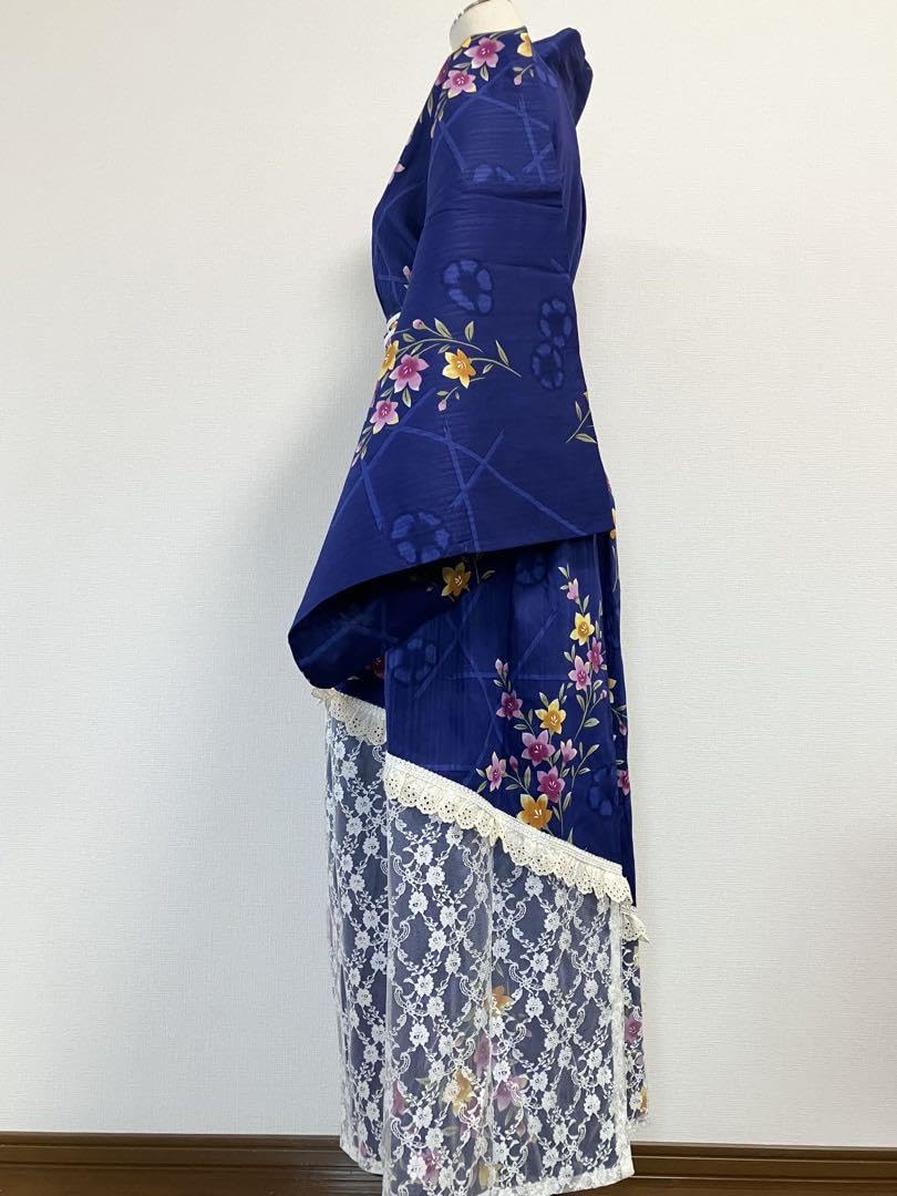 浴衣ドレス リメイク品 浴衣リメイク][refashion]浴衣ドレス！これなら簡単！夏祭りに間に合い